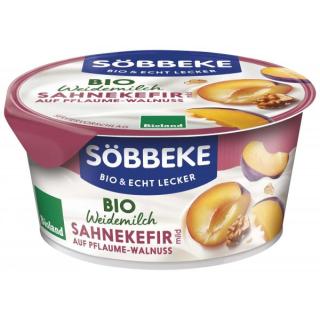 Weidemilch Sahnekefir mild auf Pflaume-Walnuss 10%