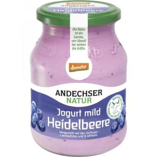 Joghurt mild Heidelbeere, 3,8% Demeter (Pfandglas)